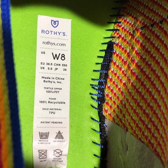 Rothy's White Slip-Ons with Colorful Trim - Picture 8 of 11